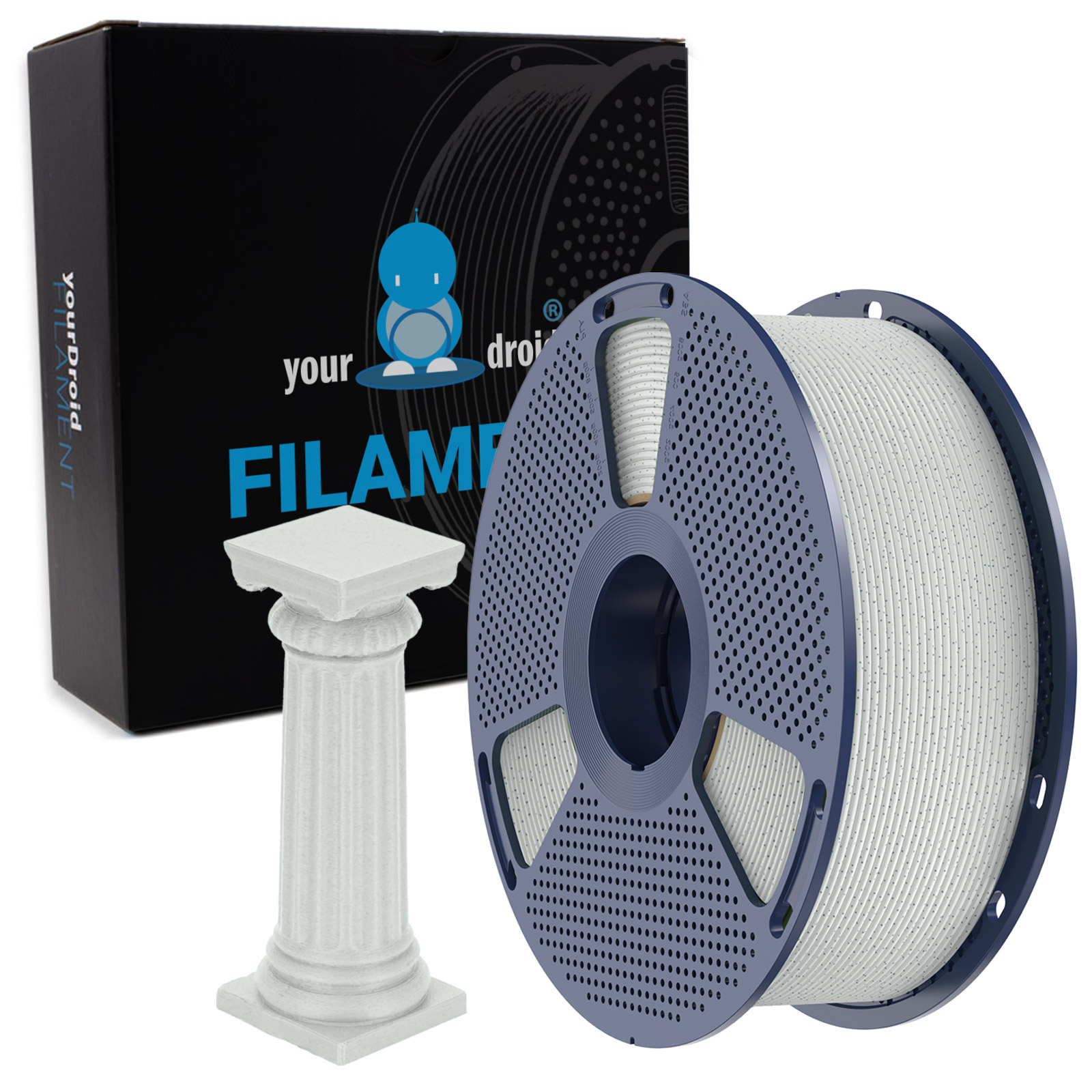 yourDroid HS-PLA Filament Marbre Vert Antique 1,75 mm 1 kg – Image 2