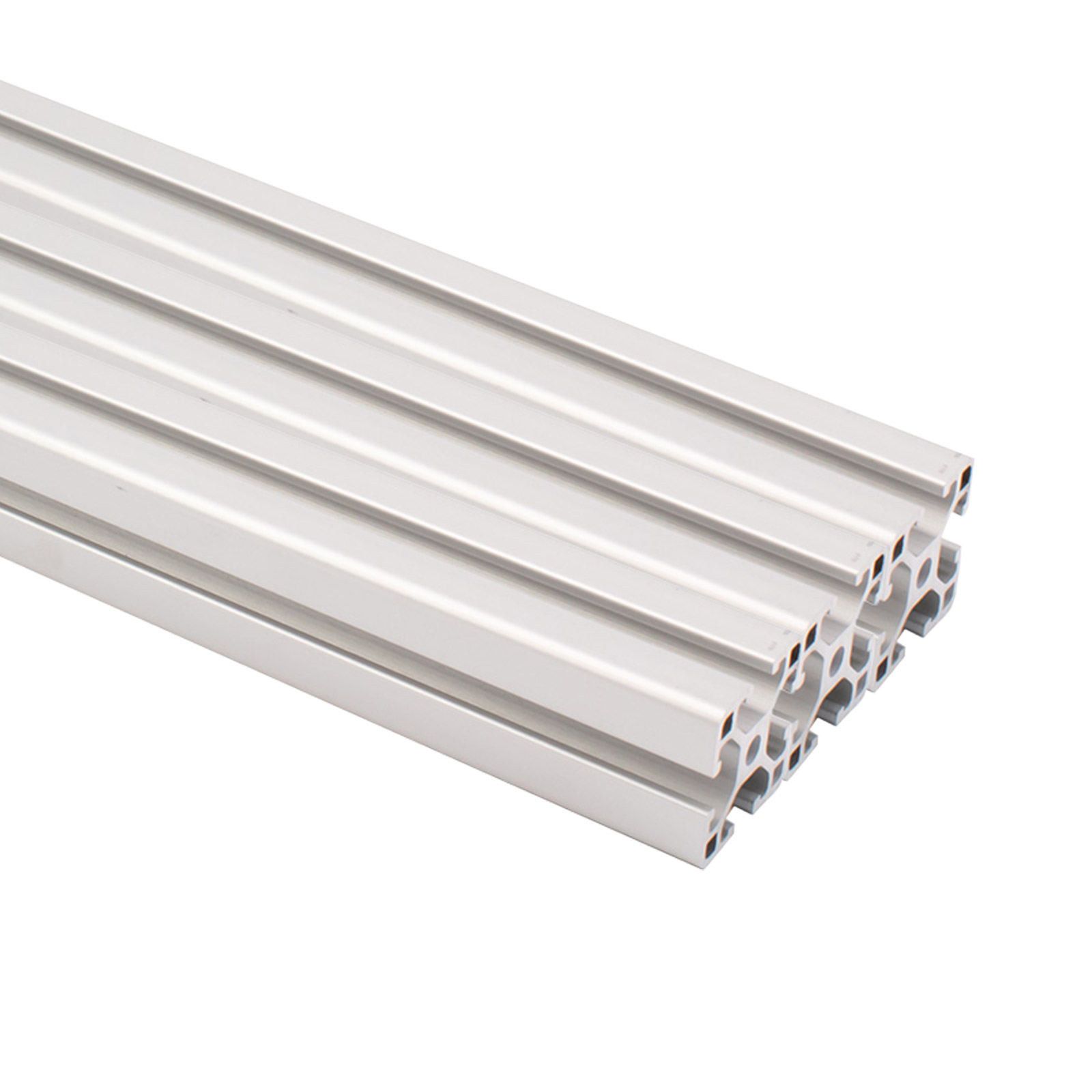 Profilé aluminium 20x60 B-Typ rainure 6 argent 1 mètre – Image 2