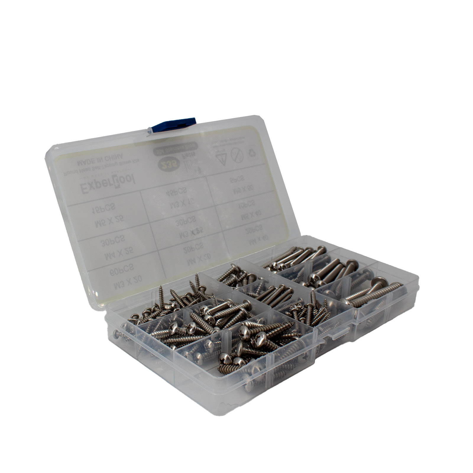 Assortiment de vis autotaraudeuses à tête ronde 235 pièces