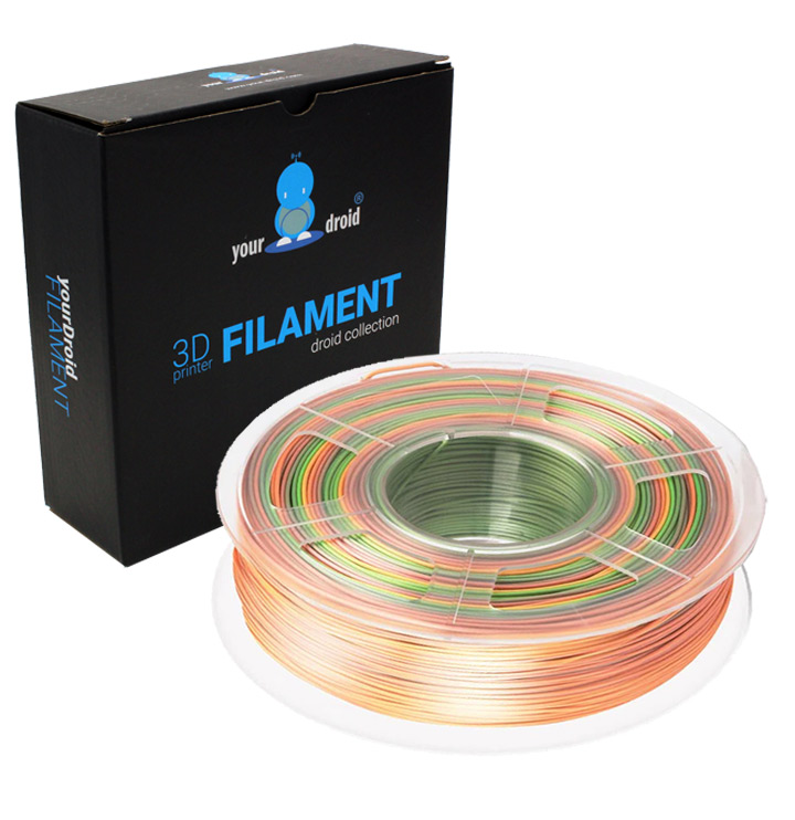 yourDroid BioSilk PLA PLUS Filament Arc-en-ciel 1.75mm 1kg – Image 2