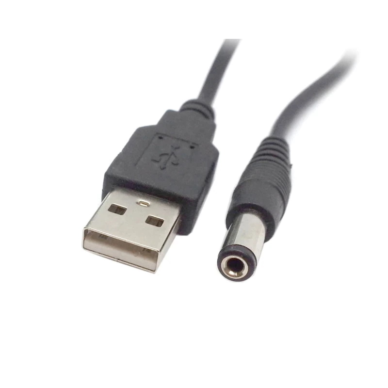 Câble d'alimentation USB vers fiche creuse DC 5.5 x 2.5 mm 100 cm – Image 3