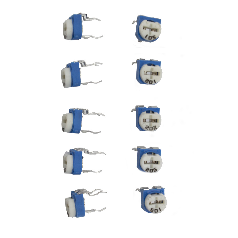 Kit de potentiomètres ajustables RM065 100 pièces à 10 valeurs 1k-50k Ohm – Image 5