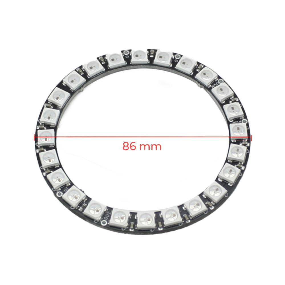Anneau LED RGB 24 bits WS2812 5V similaire Neopixel – Image 3