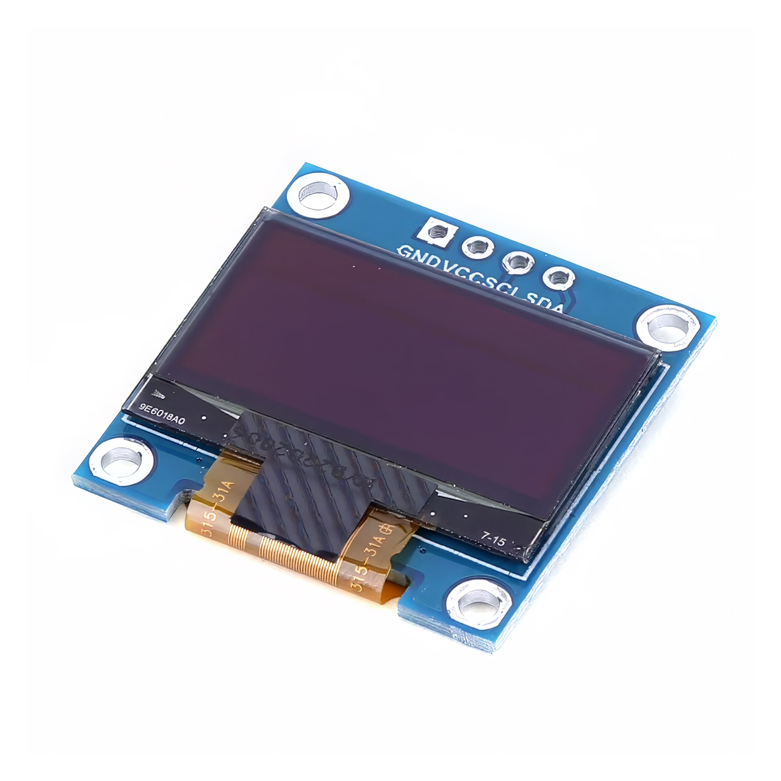 Écran OLED 0.96" blanc I2C SSD1306 128x64 pixels pour Arduino et Raspberry Pi – Image 3