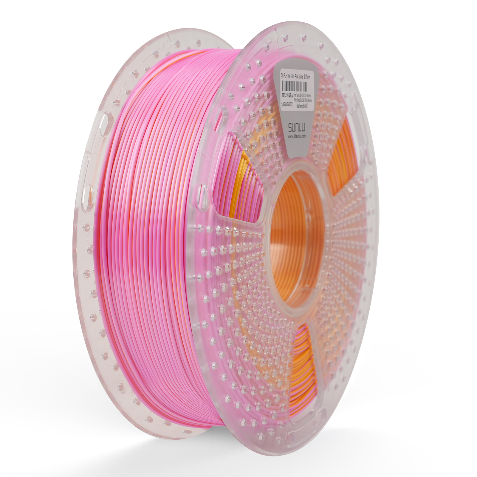 Filament Sunlu Silk PLA+ Dual Color Rose Or 1,75 mm 1 kg – Image 2