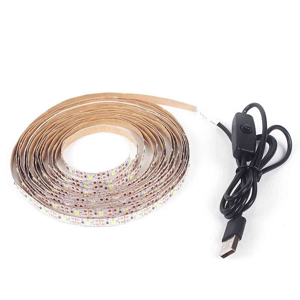 Bande LED 5 m blanc chaud avec interrupteur 5V USB – Image 2