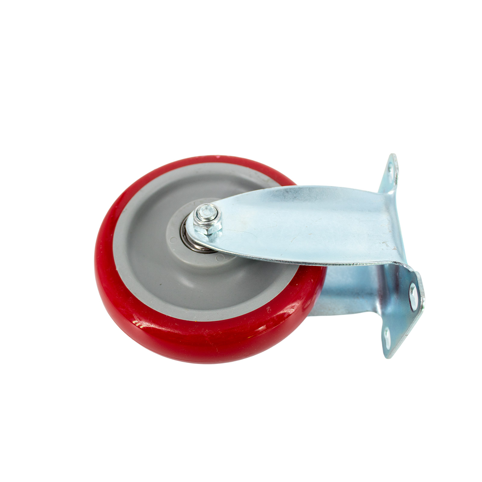 Roulette fixe 100 mm rouge – Roue de transport jusqu'à 110 kg de charge