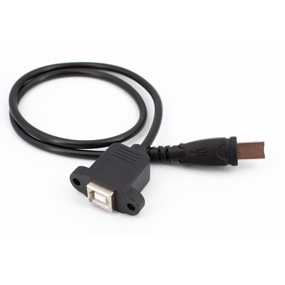 Connecteur USB 2.0 B mâle vers prise USB B femelle montage panneau 50 cm – Image 3
