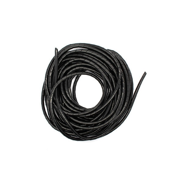 Gaine spiralée pour câbles 12 m (noir)