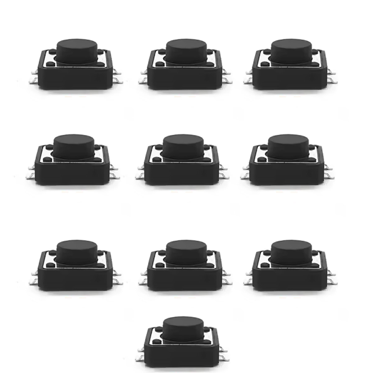 10x Boutons CMS 12×12×5,5 mm Micro-interrupteurs à pression pour montage sur carte