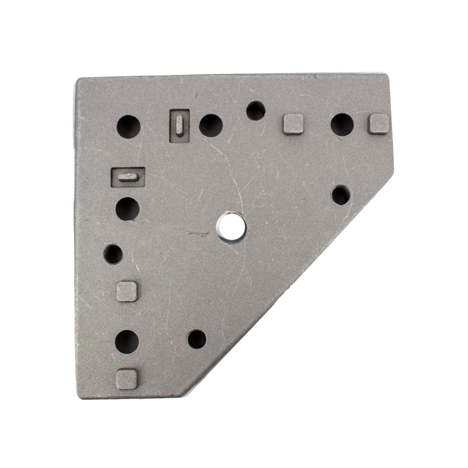 Base de pied réglable 4040 avec filetage M12 pour profilés aluminium, entraxe 45 x 74 mm