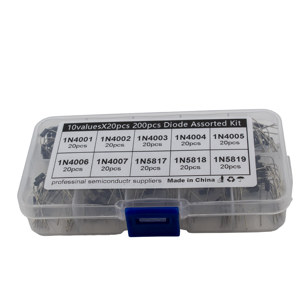 Kit de diodes 200 pièces 10 valeurs 1N4001-1N4007 1N5817-1N5819 – Image 3