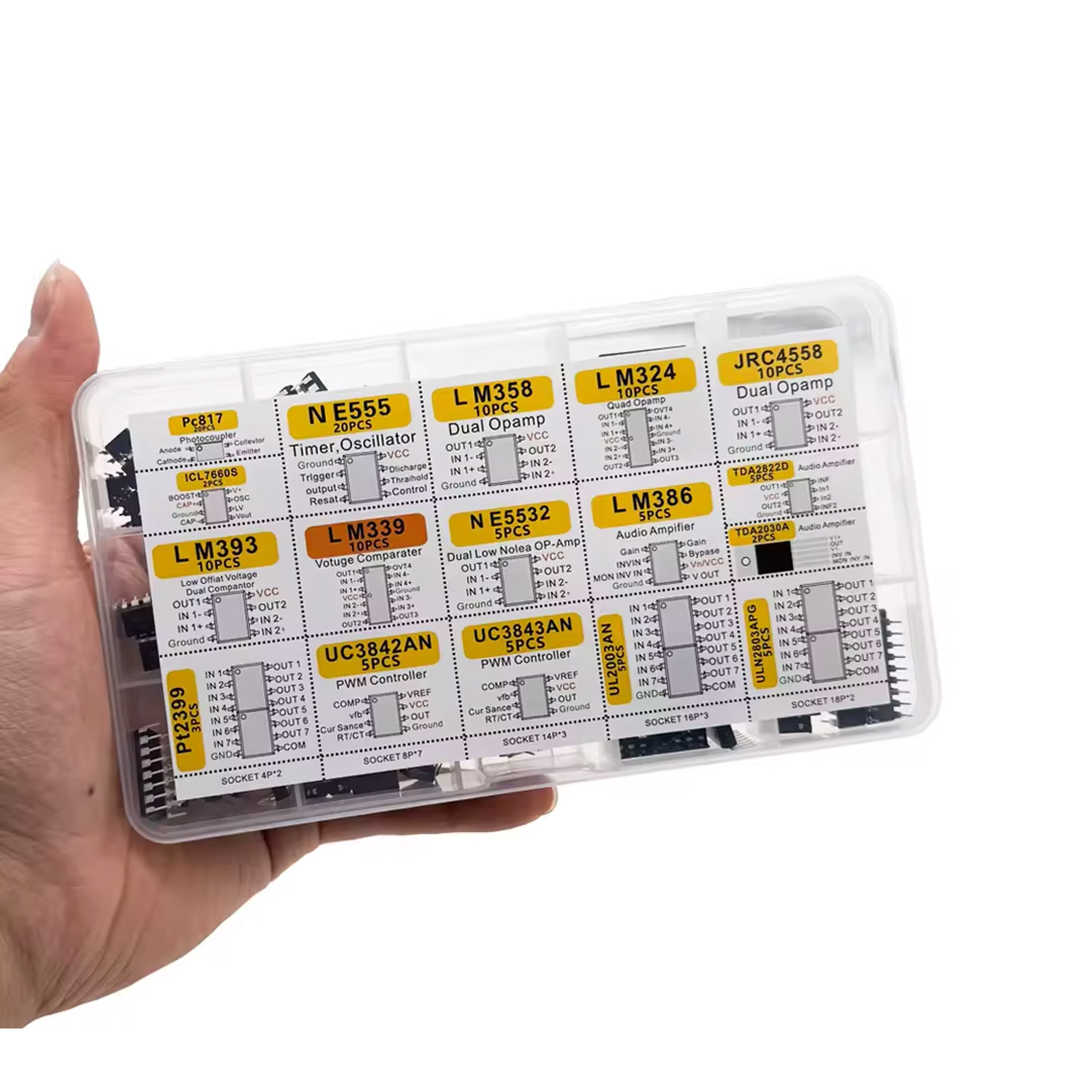 Kit de circuits intégrés DIP 150 pièces en boîte – Image 4