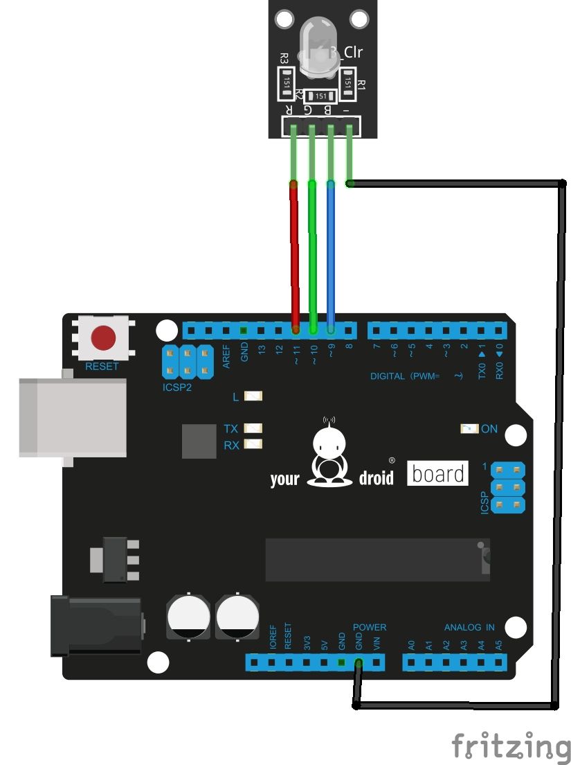 Module LED RGB KY016 compatible avec Arduino – Image 2
