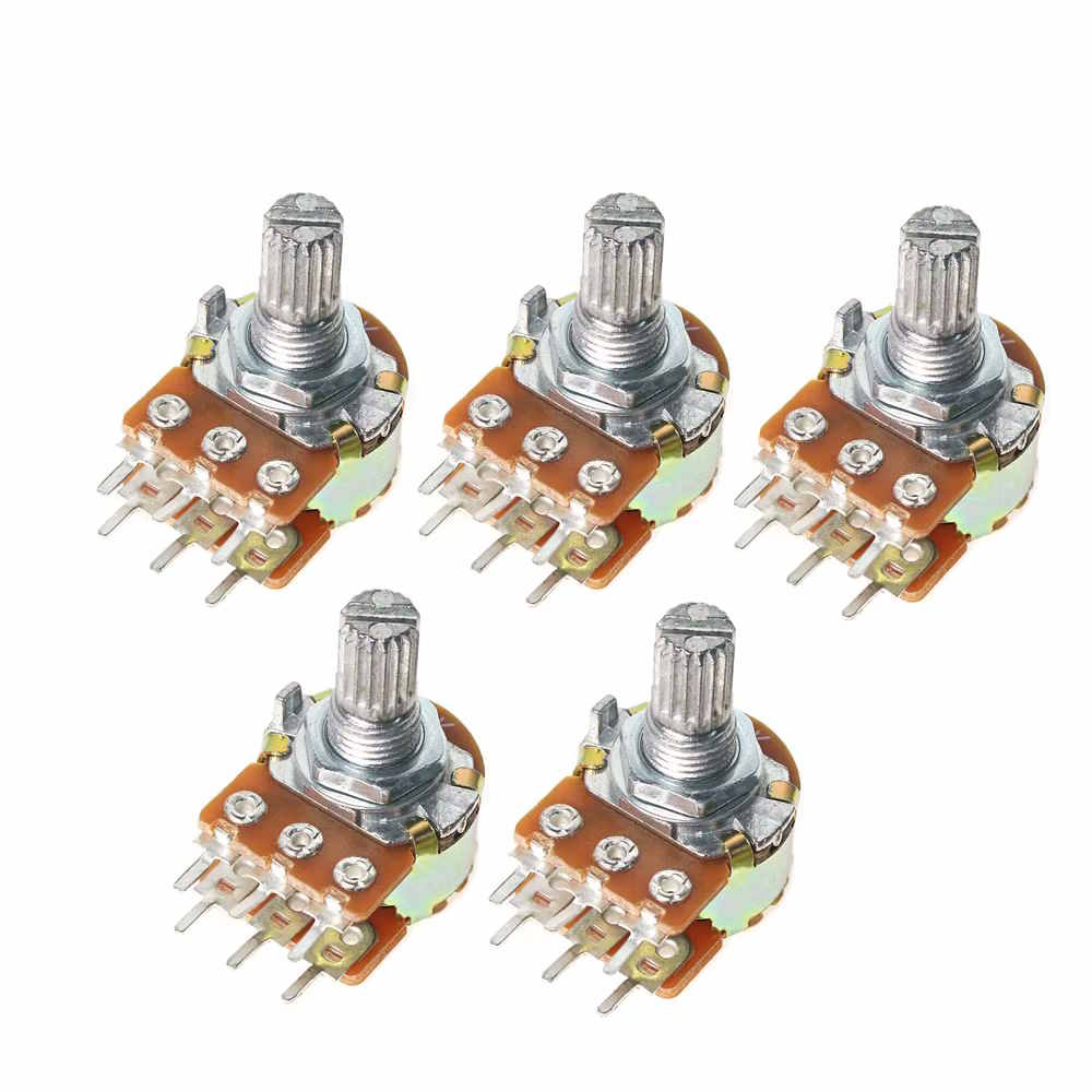 5x Potentiomètre stéréo WH148 10k 6 broches linéaire dual