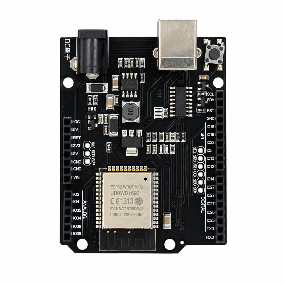 Carte de développement ESP32 D1 UNO R3 USB-B