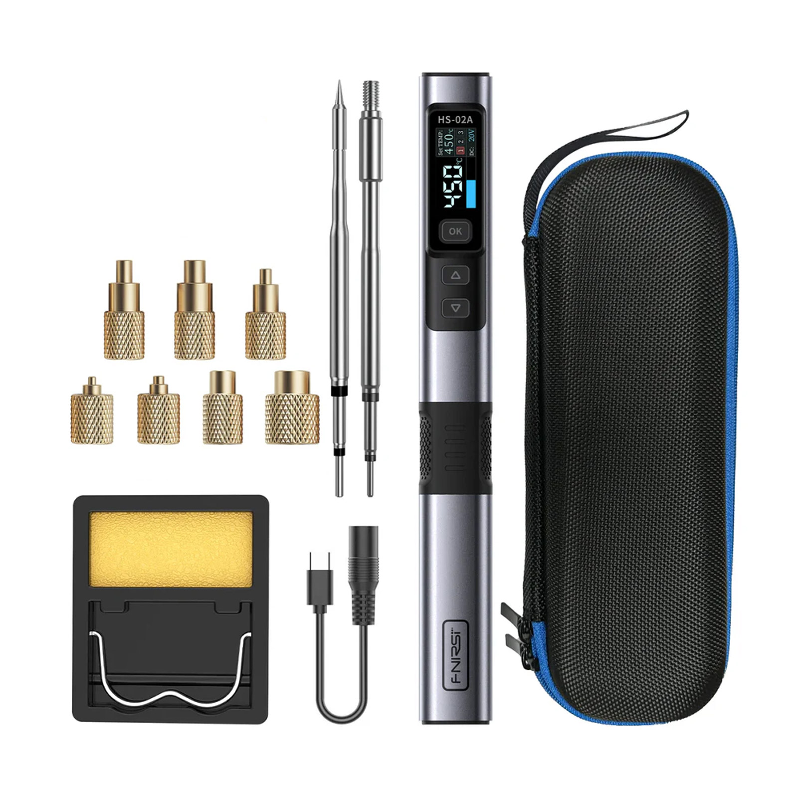 FNIRSI HS-02 Kit de fer à souder avec insert fileté