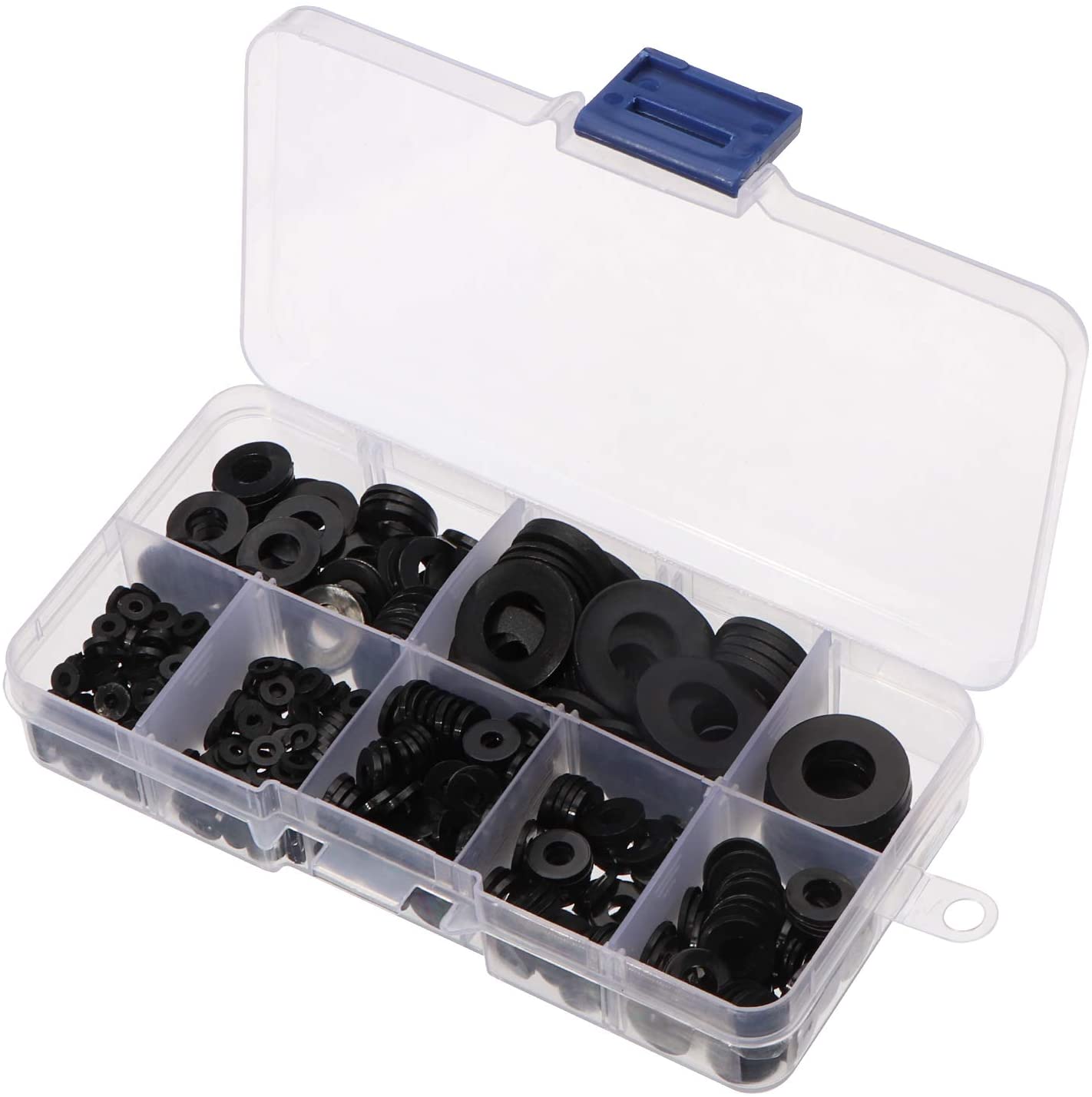 Kit de 500 rondelles plates en nylon plastique assortiment M2-M10