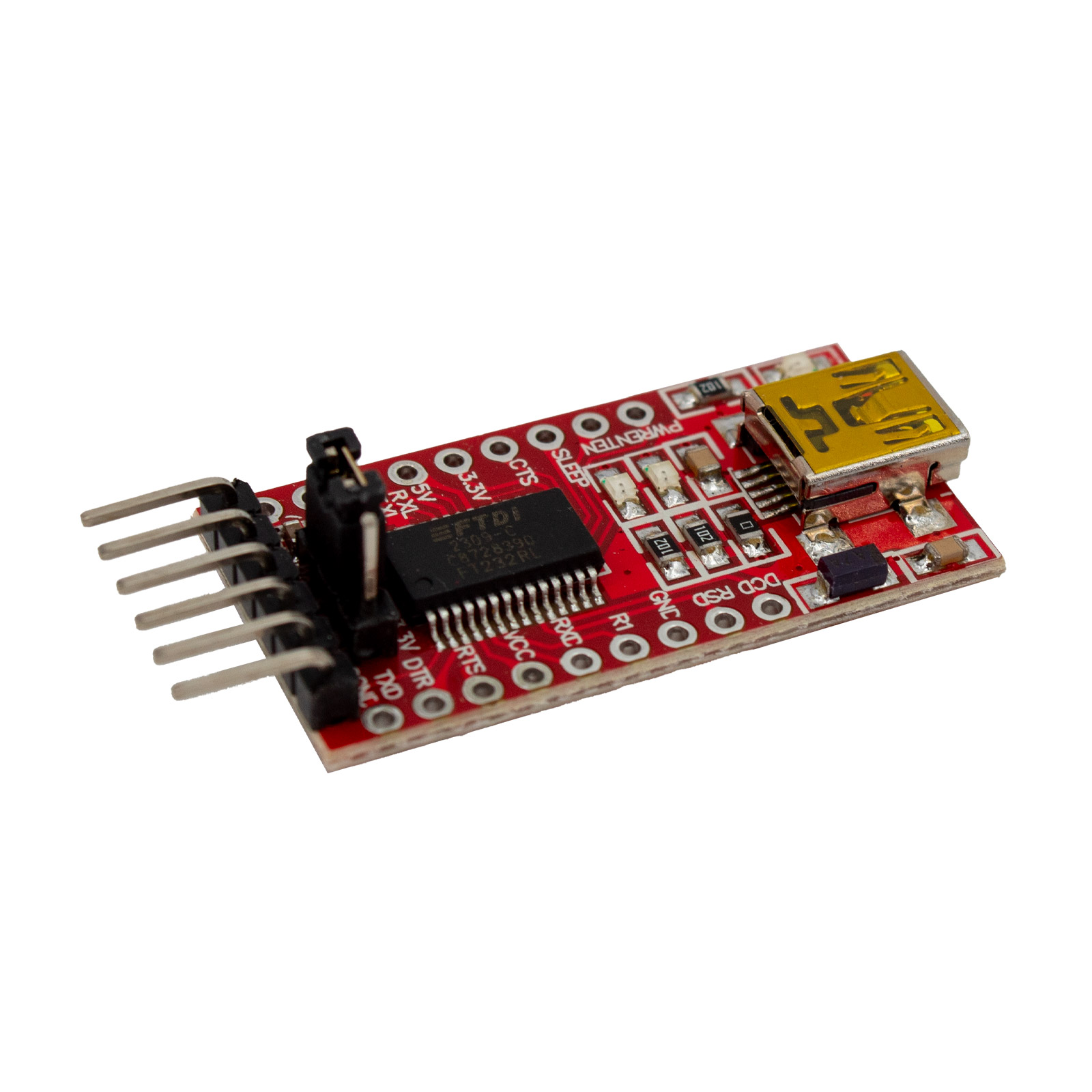 Adaptateur série Mini USB vers TTL 3,3V/5V – compatible FT232RL