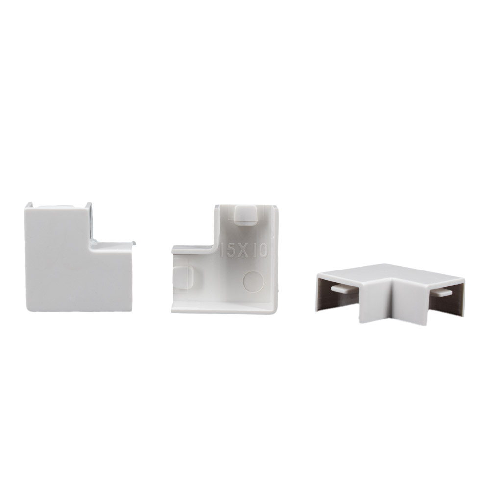 10x yourDroid canal de câbles pièce en L 15x10 blanc – Image 3