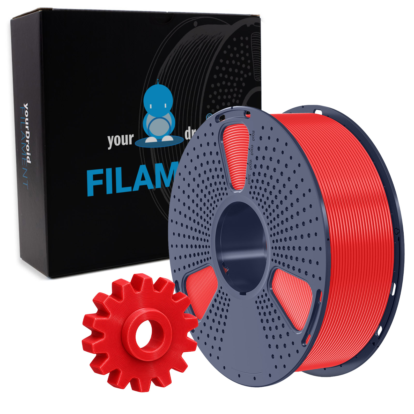 yourDroid Filament TPU 90A Rouge 1,75 mm 1 kg