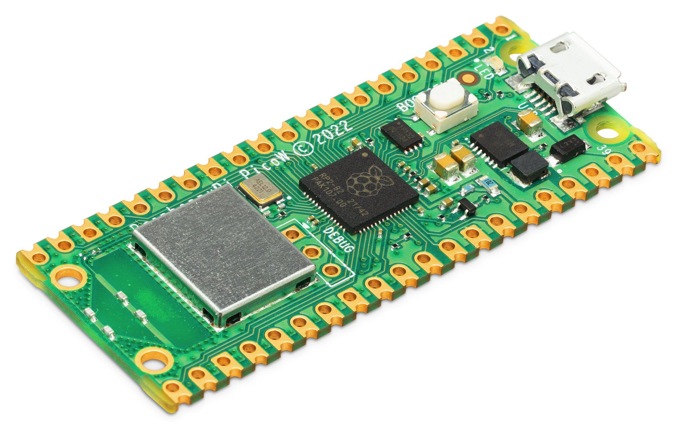 Raspberry Pi Pico W, carte microcontrôleur RP2040 + WLAN