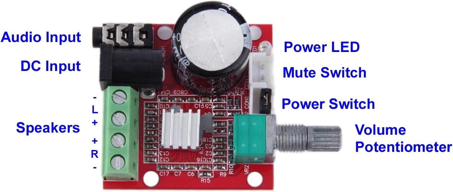 Module amplificateur audio stéréo PAM8610 Mini 12V 10W – Image 2