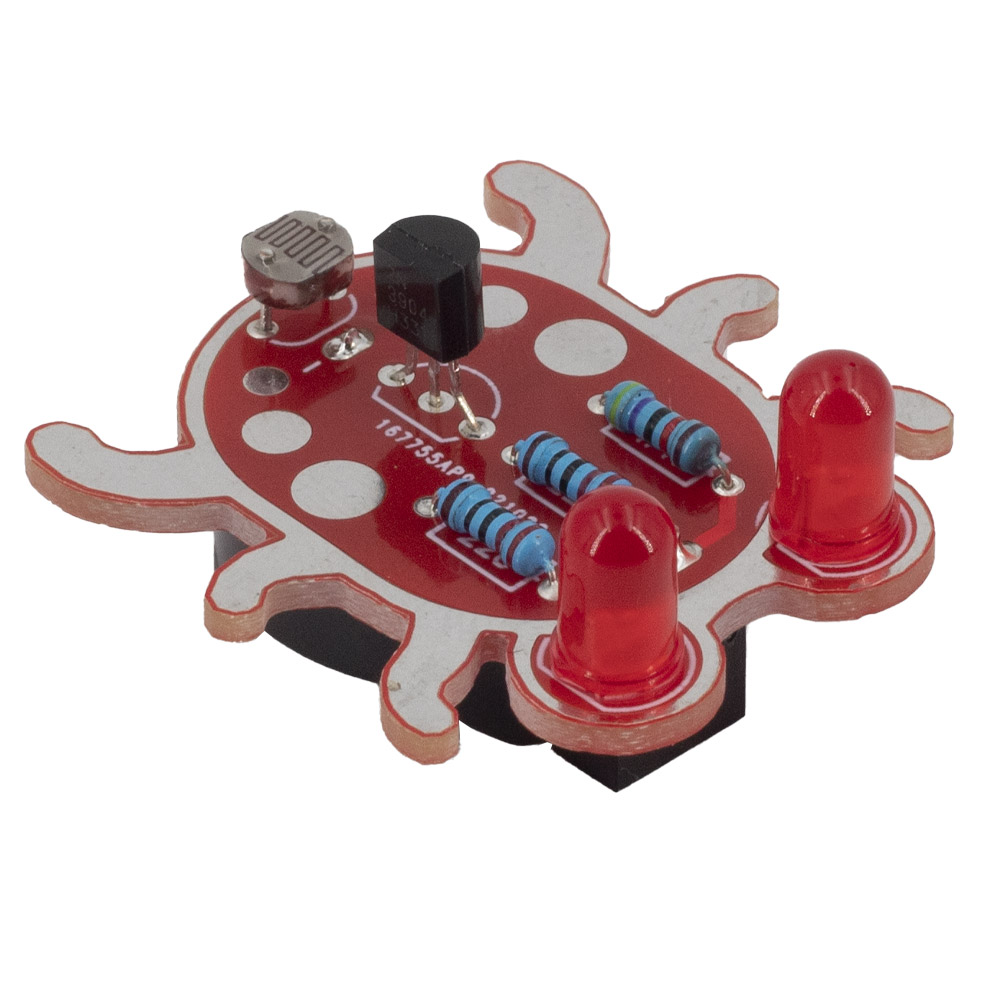 Kit scarabée avec yeux LED kit de soudure pour débutants (rouge)