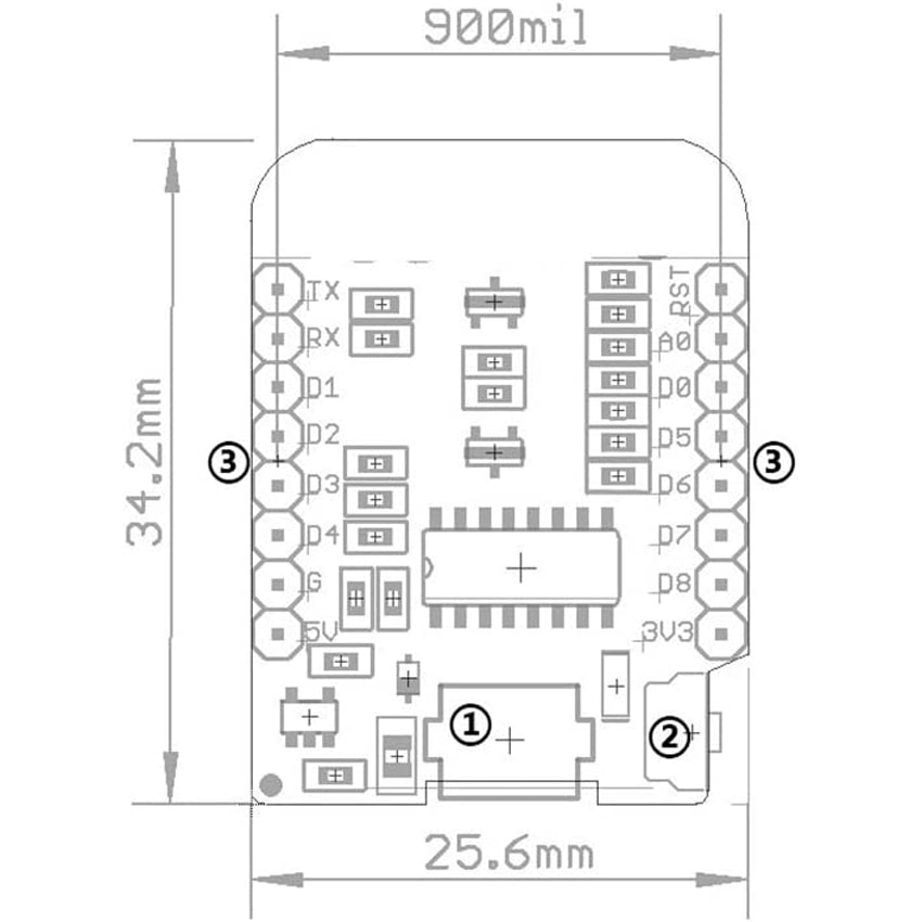 D1 Mini V4.0 ESP8266 carte IoT compatible Arduino – Image 4