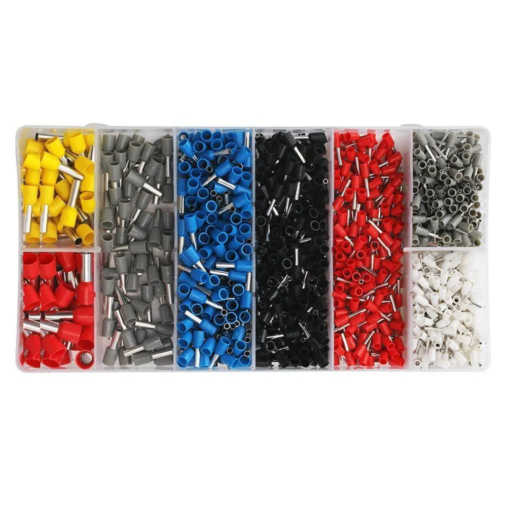 Jeu de cosses isolées 1200 pièces pour câbles 0,5 mm² - 10 mm²