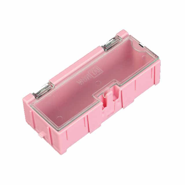 1x Boîte conteneur vide n° 2 pour composants CMS - rose