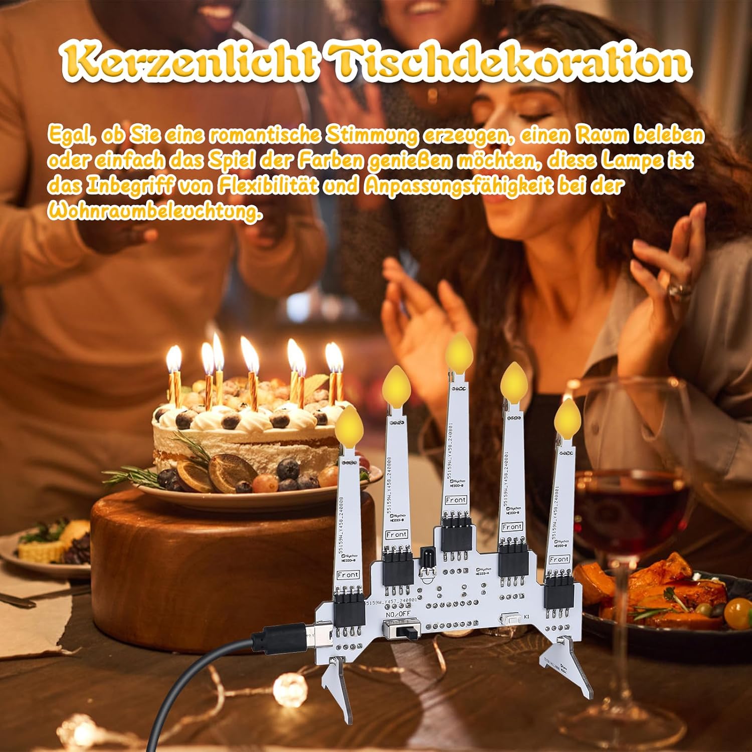 Kit de bougies LED électroniques avec télécommande – 10 modes lumineux – Image 6