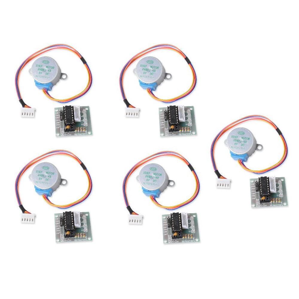 5x moteur pas à pas 28BYJ48 avec pilotes inclus