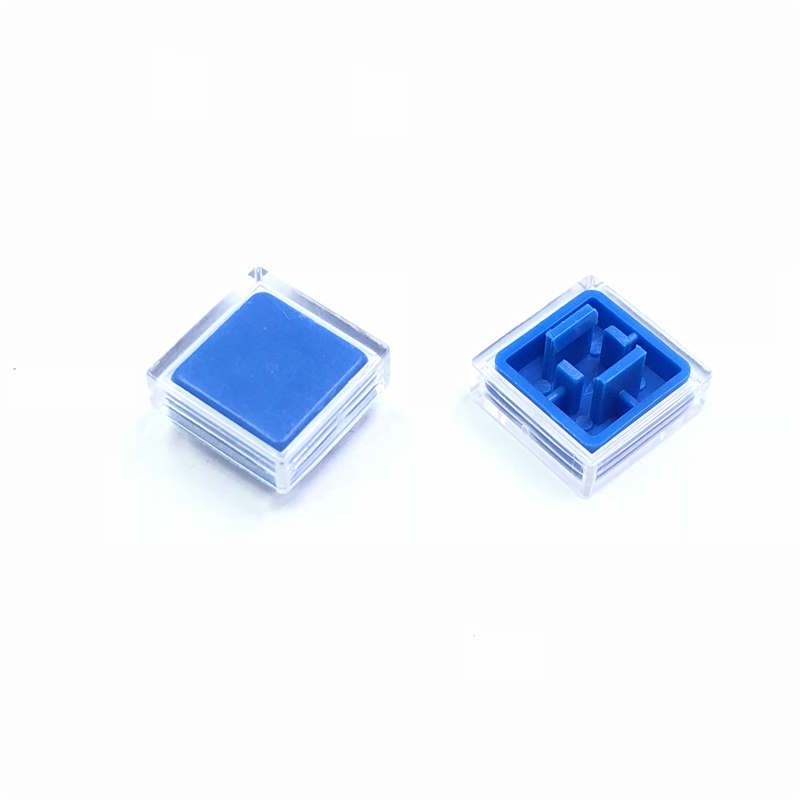 10x A14 Keycaps bleu + capuchons de protection transparents pour Boutons 12×12×7,3 mm