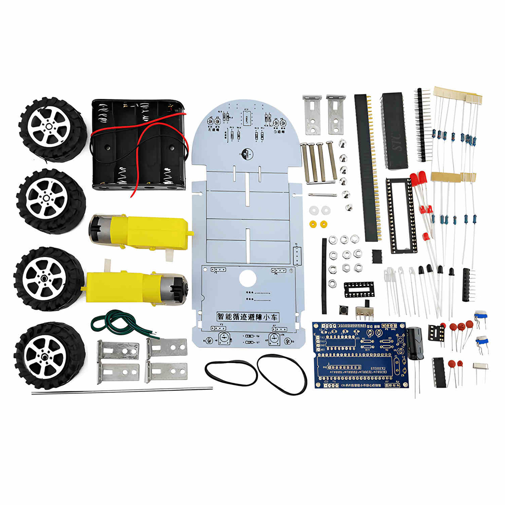 Kit Voiture intelligente avec suivi de ligne et évitement d'obstacles STC89C52 – Image 3