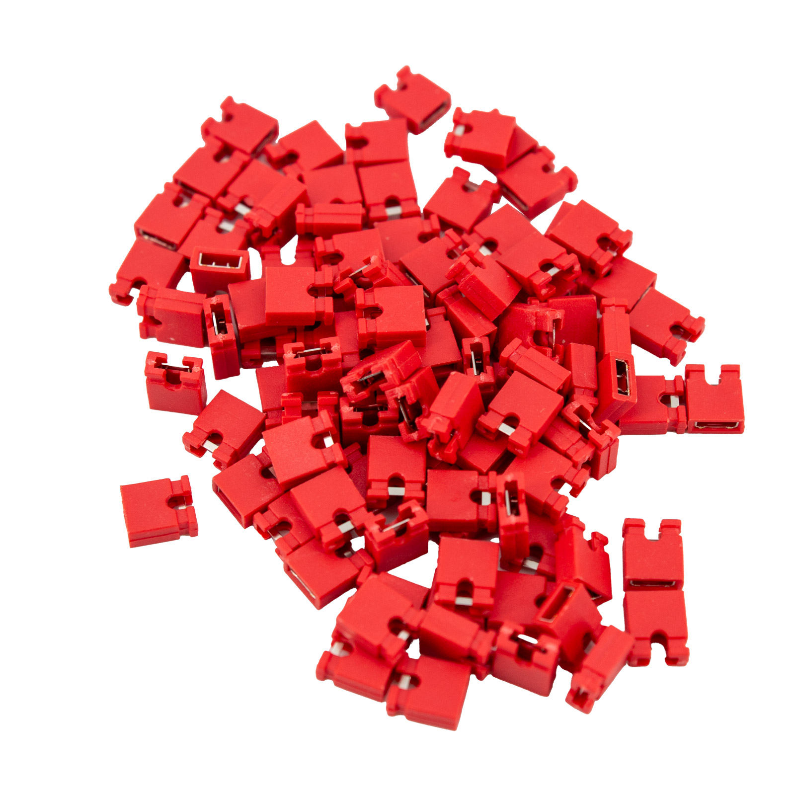 100 cavaliers de court-circuit 2,54 mm rouge