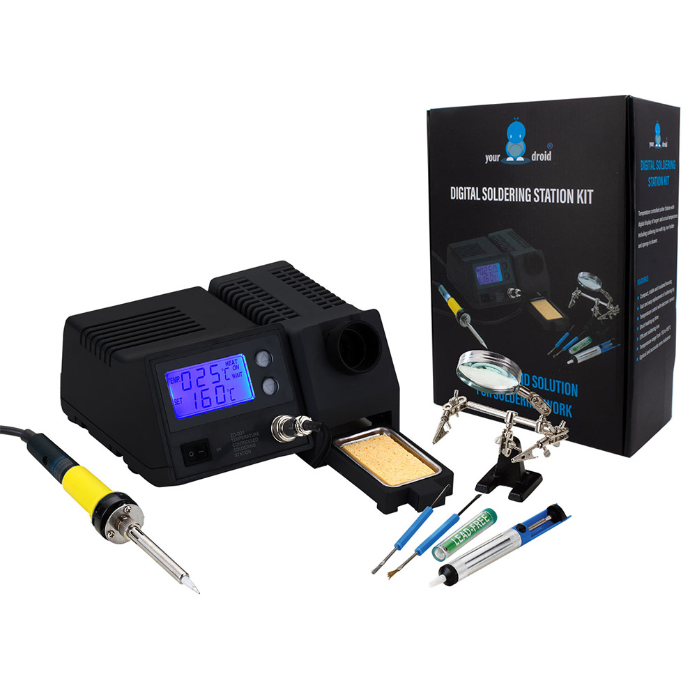 yourDroid Station de soudage numérique 48W ZD-931 avec accessoires