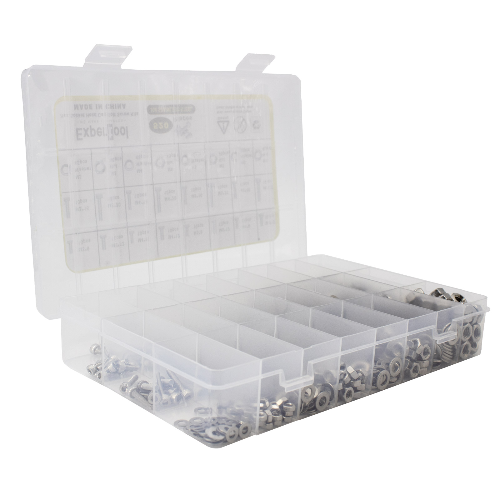 Kit de vis à tête fraisée intérieures 520 pièces