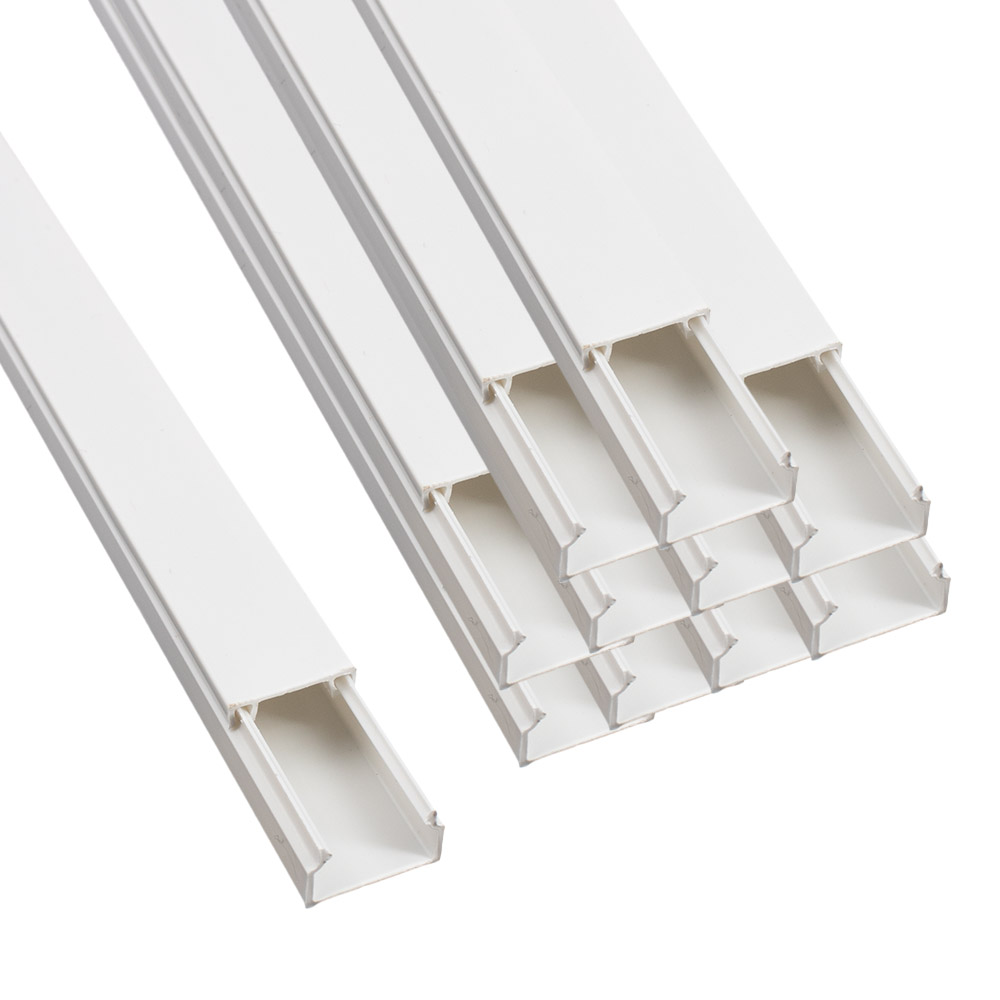 25x 1m yourDroid gaine de câbles - 15x10 mm blanc - autocollante