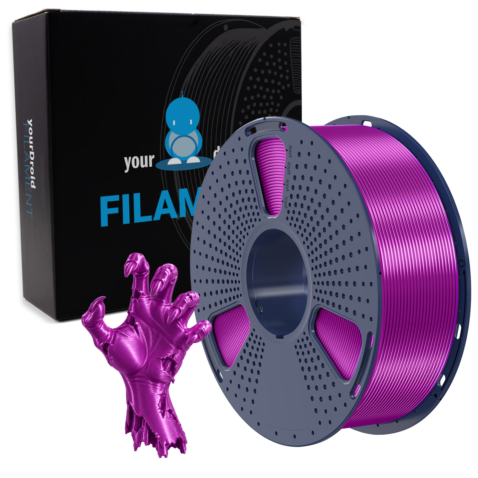 yourDroid BioSilk PLA PLUS Filament Lilas 1.75mm 1kg