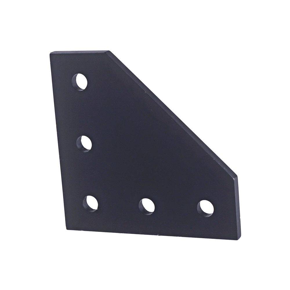 Plaque de connexion en L 90° pour profilés aluminium 2020, noir