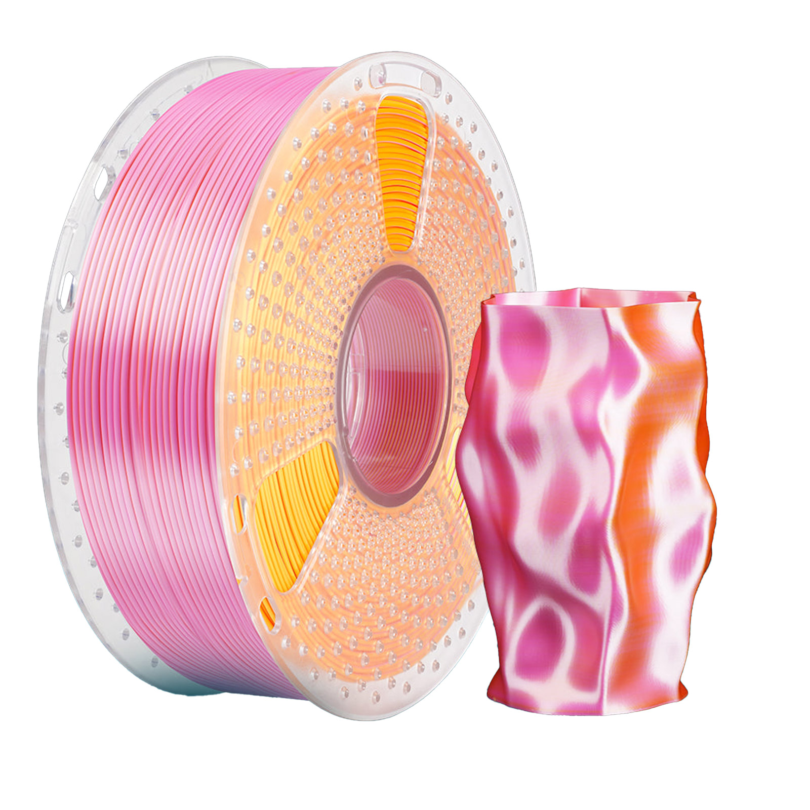 yourDroid DualColor Biosilk PLA+ Filament Rose/Or 1.75mm 1kg – Image 2