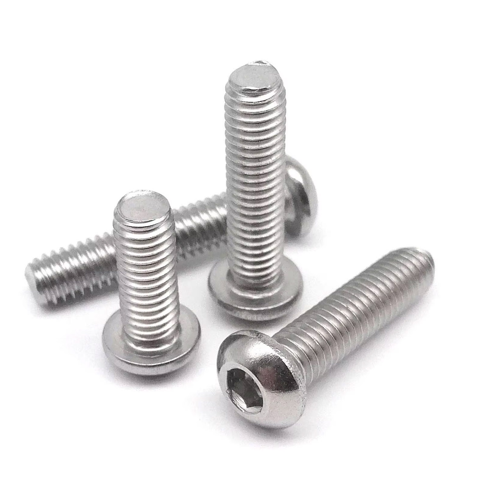 100x vis à tête lentille M3x4mm à six pans creux acier inoxydable
