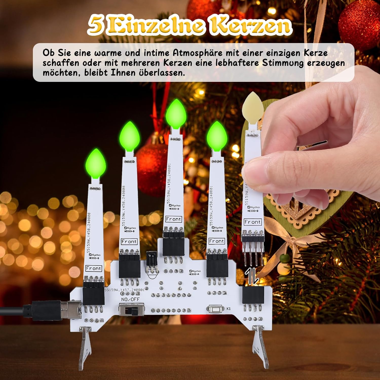 Kit de bougies LED électroniques avec télécommande – 10 modes lumineux – Image 4