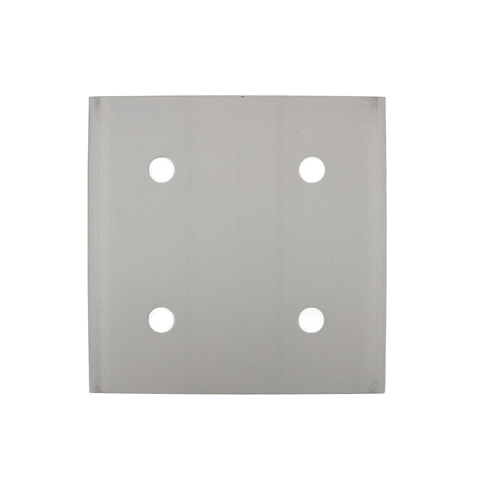 Plaque de montage 2550 argent 48x48 mm pour profilés en aluminium avec entraxe de 25 mm