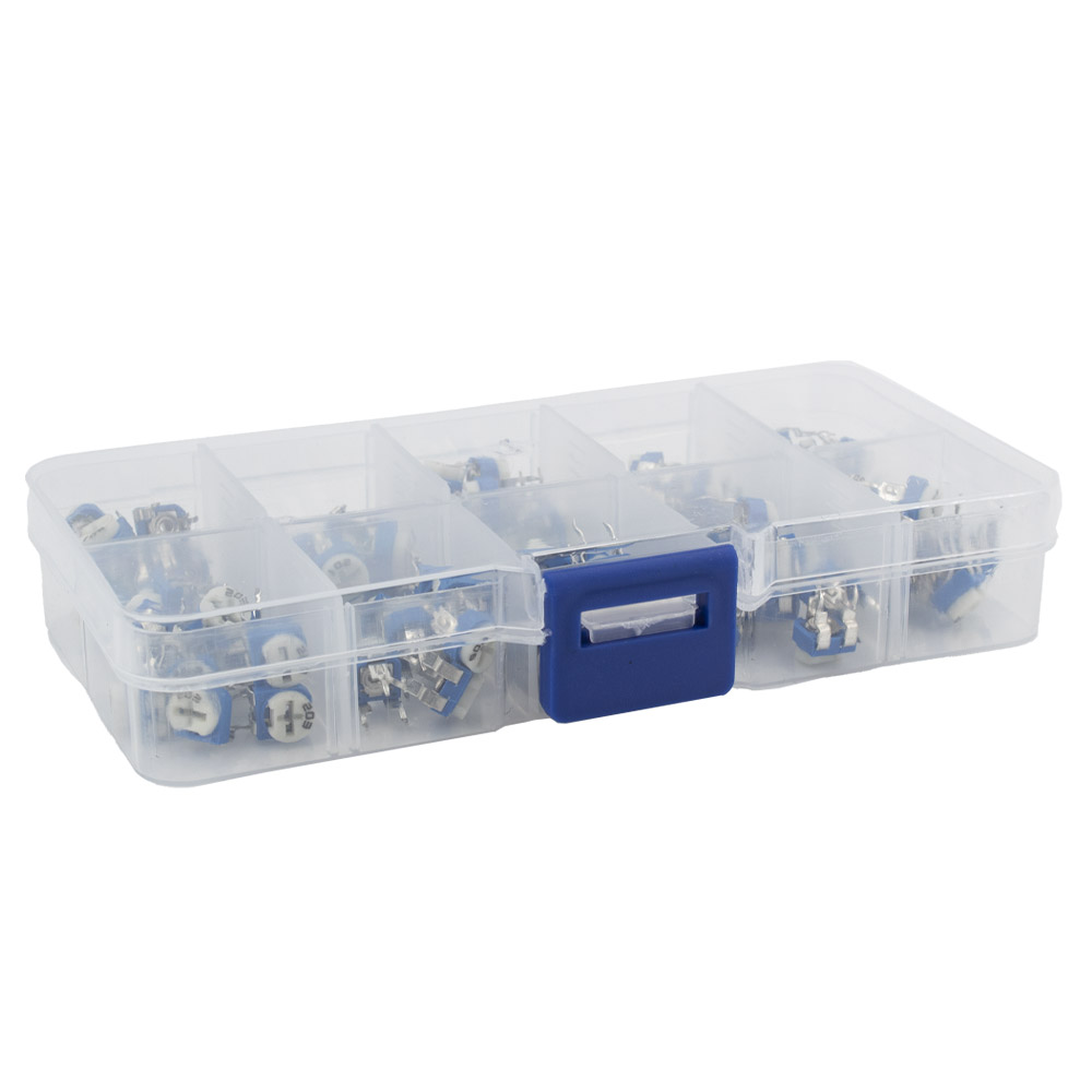 Kit de potentiomètres ajustables RM065 100 pièces à 10 valeurs 1k-50k Ohm – Image 3