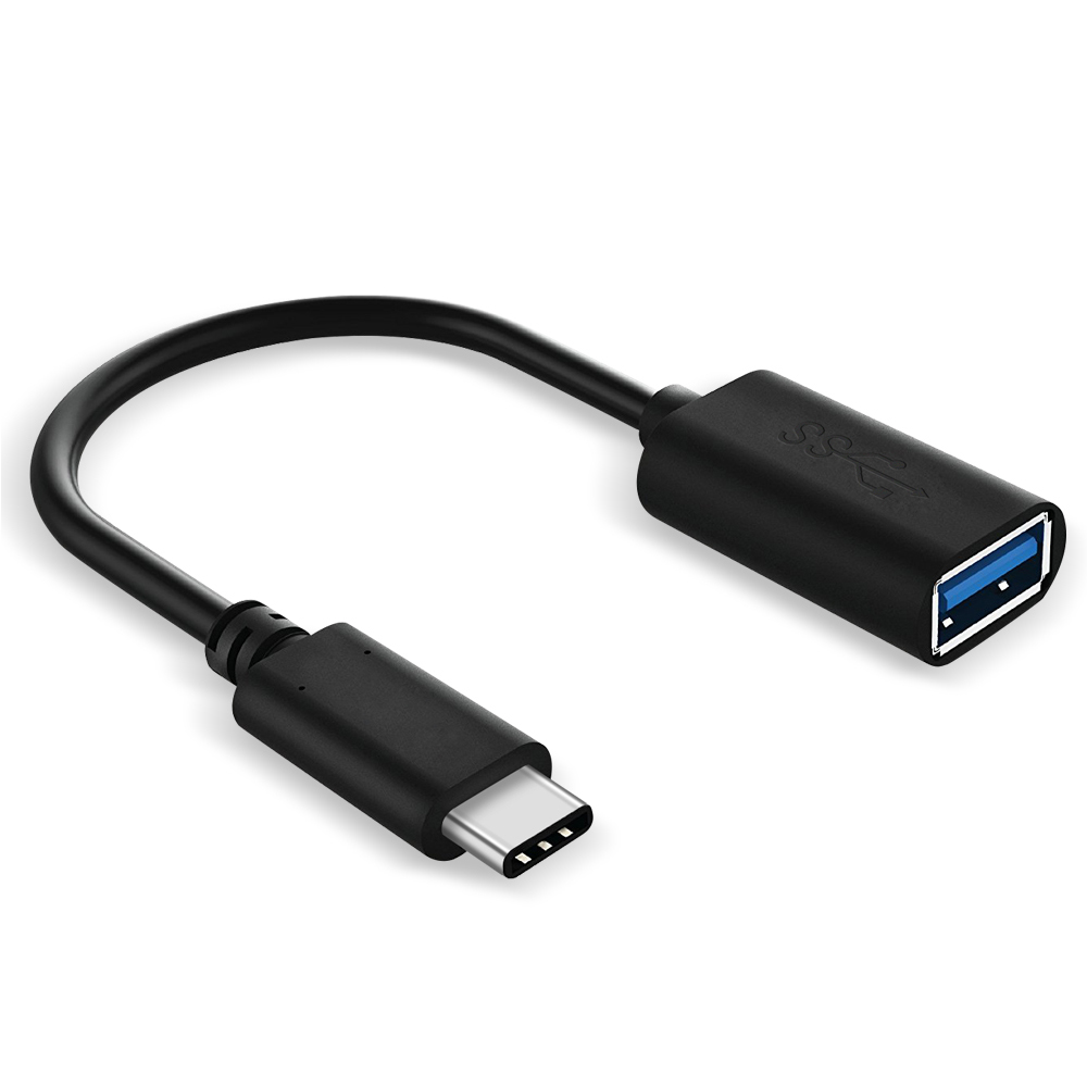 yourDroid USB 3.1 Type C vers USB 3.0 femelle, câble OTG, Noir, 15 cm