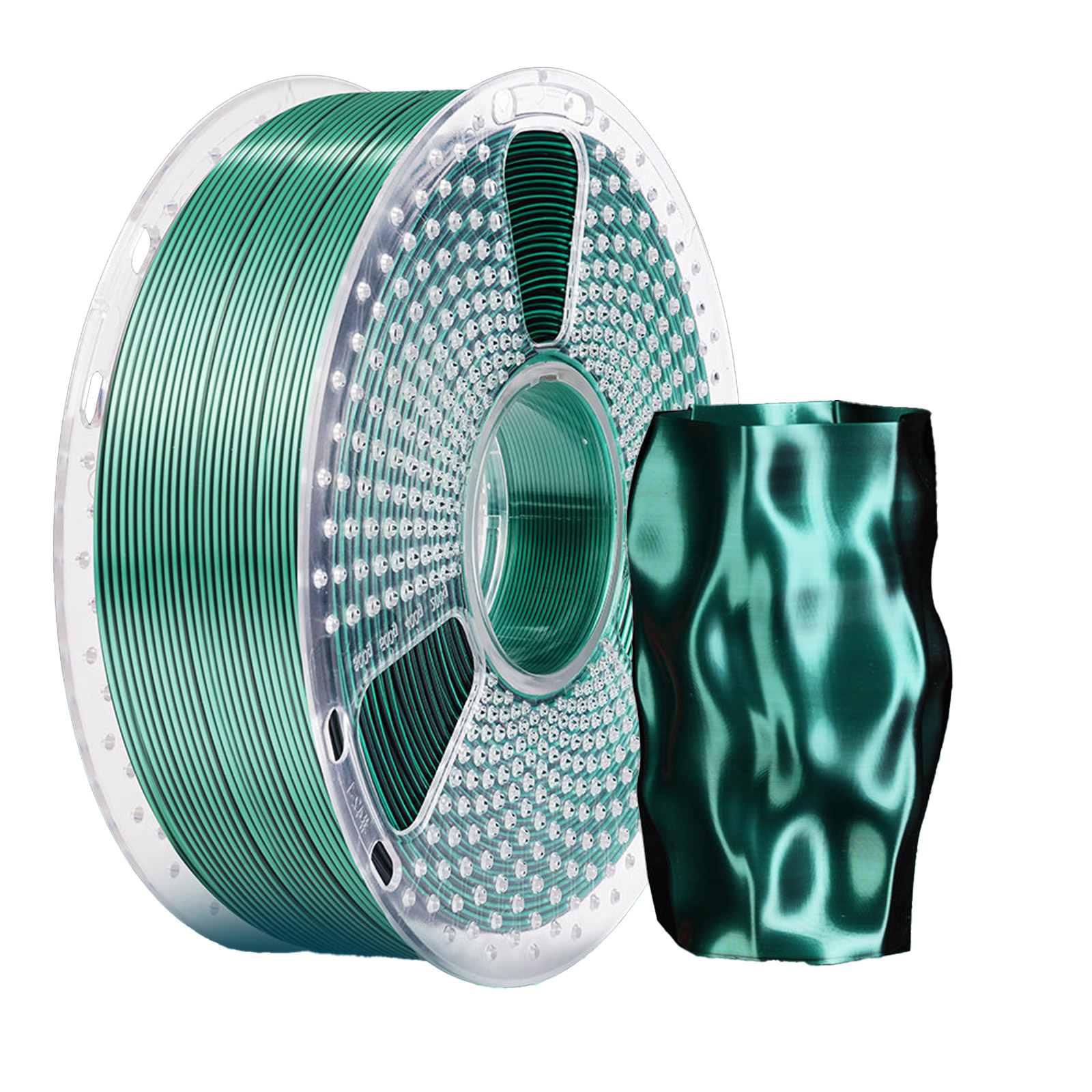 Filament yourDroid DualColor Biosilk PLA+ Noir/Vert 1,75 mm 1 kg – Image 2