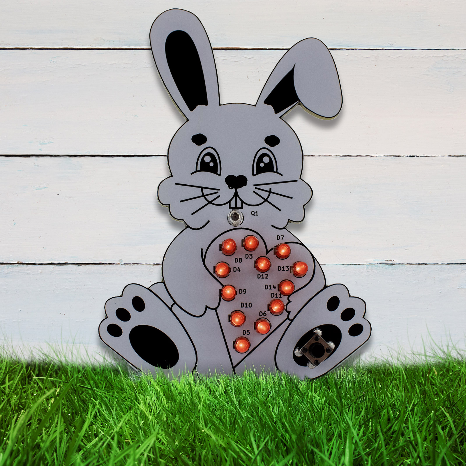 Kit de soudure Lapin de Pâques avec cœur lumineux – Image 5