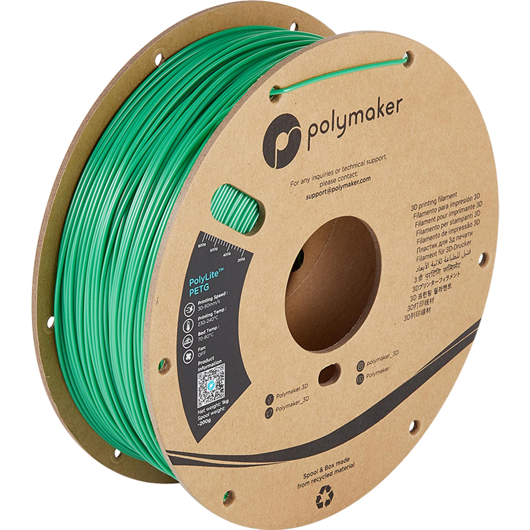 Filament Polymaker PolyLite PETG Vert 1,75 mm 1 kg – Image 4